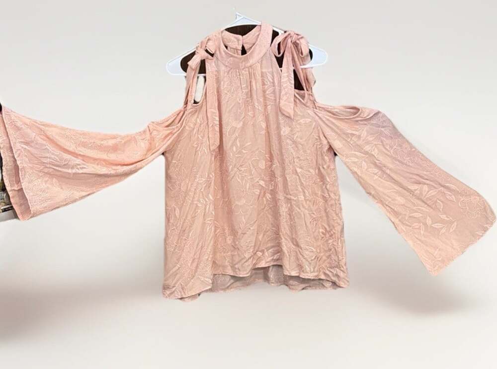 Hummingbird Pink Floral Cold Shoulder FairycoreY2K Festival M Pit2Pit 44”/L 25”M
